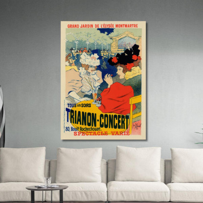 Trianon-Concert Henri Georges Meunier hgm21 quadro stampato su tela