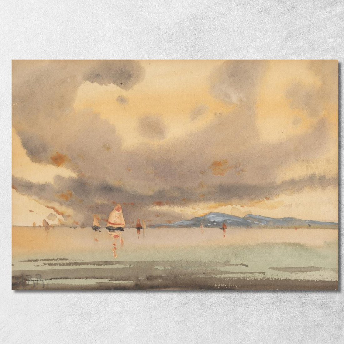 Colli Euganei Dalla Laguna A Bassa Marea Hercules Brabazon Brabazon hbb21 quadro stampato su tela Colli Euganei Dalla Laguna A Bassa Marea Hercules Brabazon Brabazon hbb21 quadro stampato su tela