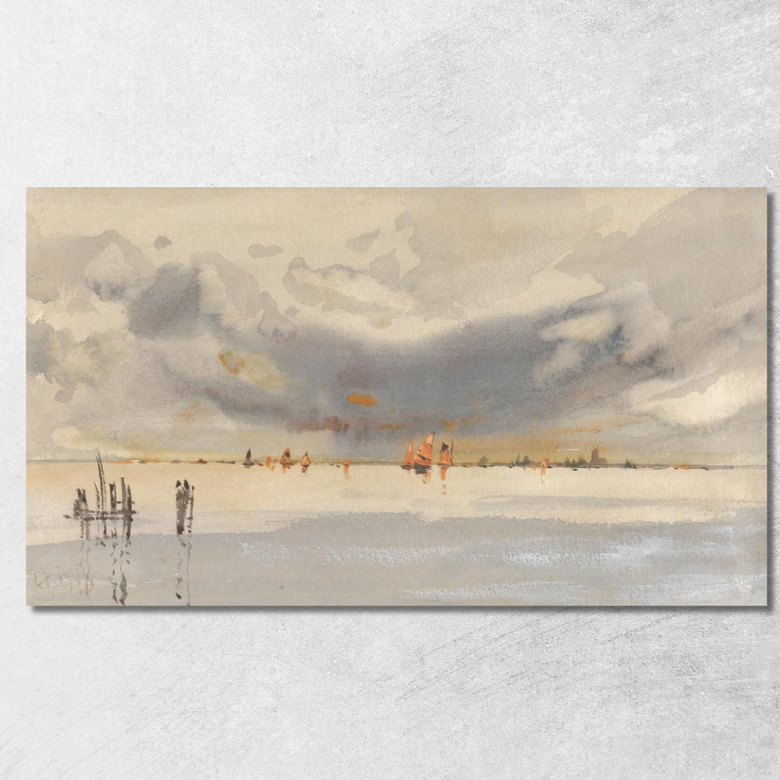 Sera Sulla Laguna Venezia Hercules Brabazon Brabazon hbb23 quadro stampato su tela Sera Sulla Laguna Venezia Hercules Brabazon Brabazon hbb23 quadro stampato su tela