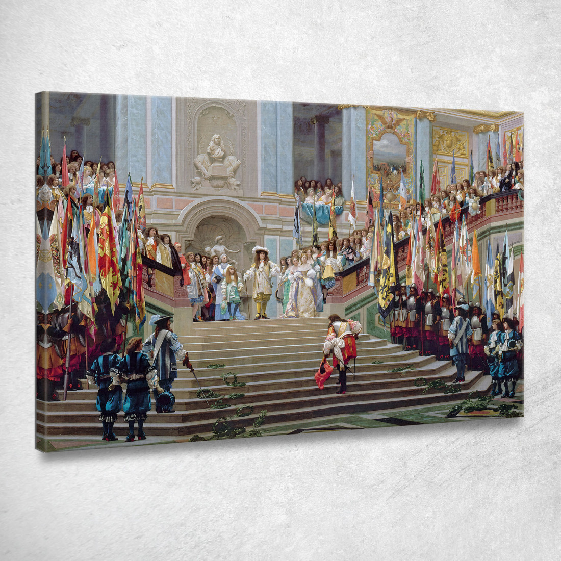Ricevimento Di Le Grand Condé Da Parte Di Luigi Xiv A Versailles Nel 1674 Jean-Léon Gérôme jlg113 quadro stampato su tela Ricevimento Di Le Grand Condé Da Parte Di Luigi Xiv A Versailles Nel 1674 Jean-Léon Gérôme jlg113 quadro stampato su tela