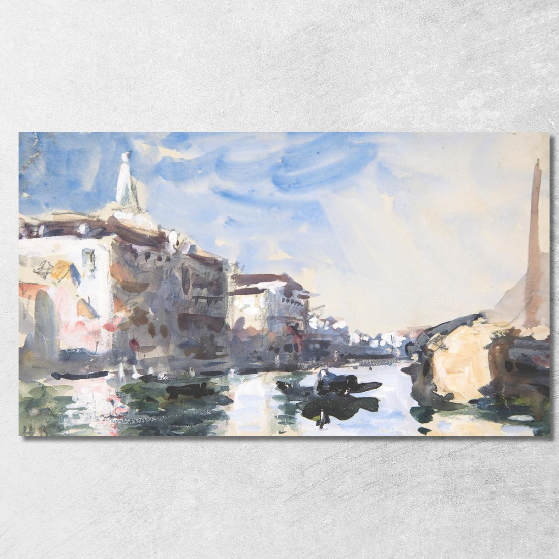 Scena Sul Canal Grande Venezia Hercules Brabazon Brabazon hbb53 quadro stampato su tela Scena Sul Canal Grande Venezia Hercules Brabazon Brabazon hbb53 quadro stampato su tela