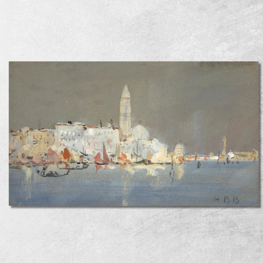Capriccio Veneziano Con Un Campanile Hercules Brabazon Brabazon hbb69 quadro stampato su tela Capriccio Veneziano Con Un Campanile Hercules Brabazon Brabazon hbb69 quadro stampato su tela