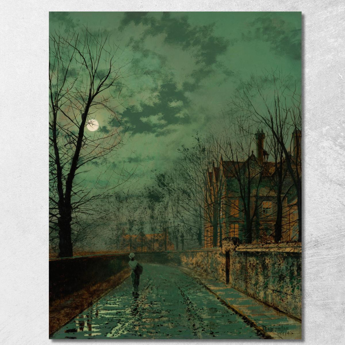 Un Viottolo Vicino A Chester John Atkinson Grimshaw jag5 quadro stampato su tela