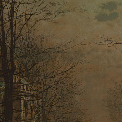 Una Strada Bagnata A Knostrop Yorkshire John Atkinson Grimshaw jag14 quadro stampato su tela