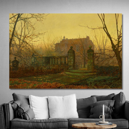Mattina D'Autunno John Atkinson Grimshaw jag21 quadro stampato su tela