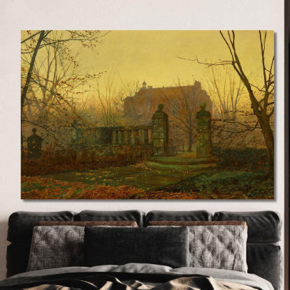 Mattina D'Autunno John Atkinson Grimshaw jag21 quadro stampato su tela