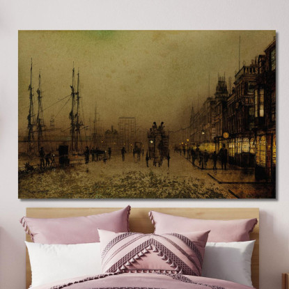 I Moli Di Glasgow Al Crepuscolo John Atkinson Grimshaw jag29 quadro stampato su tela