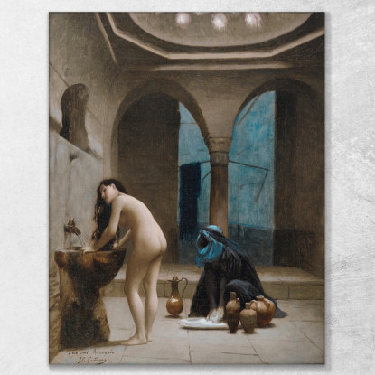 Studio Per Una Donna Turca Del Bagno Maure Nel Bagno Jean-Léon Gérôme jlg121 quadro stampato su tela