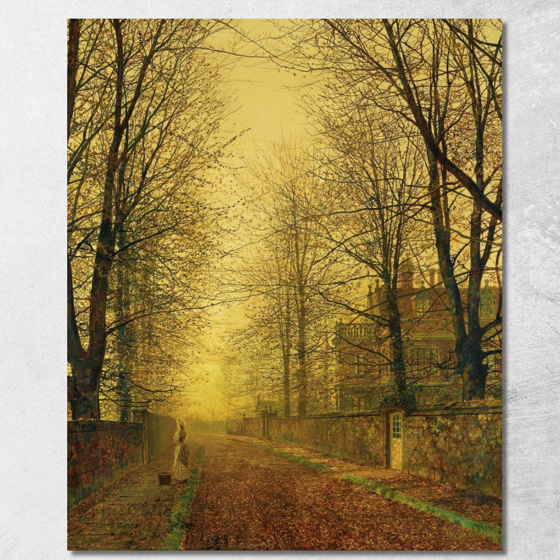 Nel Bagliore Dorato Dell'Autunno John Atkinson Grimshaw jag34 quadro stampato su tela Nel Bagliore Dorato Dell'Autunno John Atkinson Grimshaw jag34 quadro stampato su tela