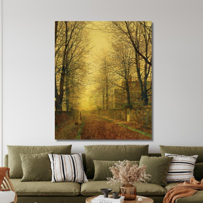 Nel Bagliore Dorato Dell'Autunno John Atkinson Grimshaw jag34 quadro stampato su tela