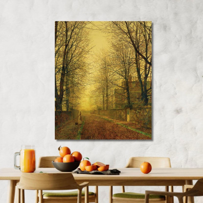 Nel Bagliore Dorato Dell'Autunno John Atkinson Grimshaw jag34 quadro stampato su tela