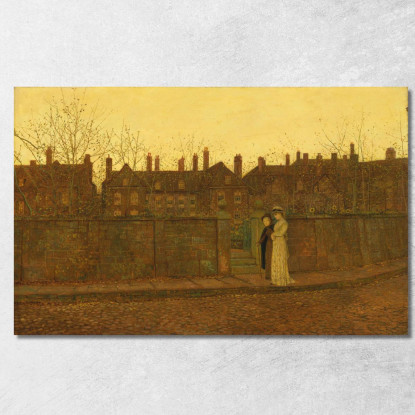 Nel Crepuscolo Dorato John Atkinson Grimshaw jag35 quadro stampato su tela