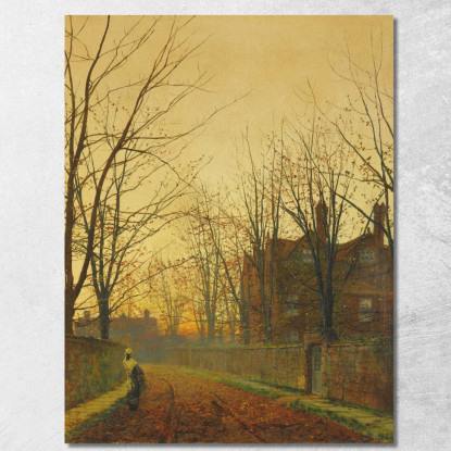 Fine Ottobre John Atkinson Grimshaw jag38 quadro stampato su tela