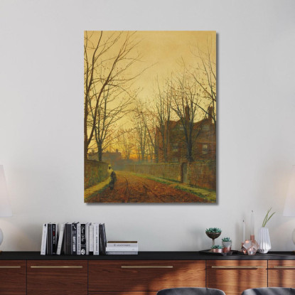 Fine Ottobre John Atkinson Grimshaw jag38 quadro stampato su tela