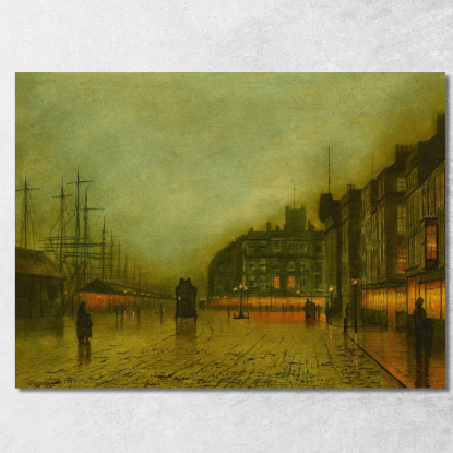 I Moli Di Liverpool John Atkinson Grimshaw jag39 quadro stampato su tela