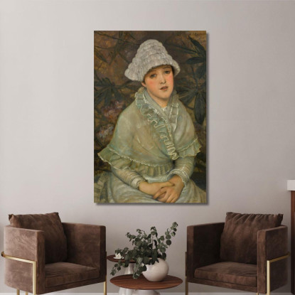 La Mia Piccola Rosa Bianca John Atkinson Grimshaw jag46 quadro stampato su tela