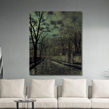 Novembre John Atkinson Grimshaw jag49 quadro stampato su tela