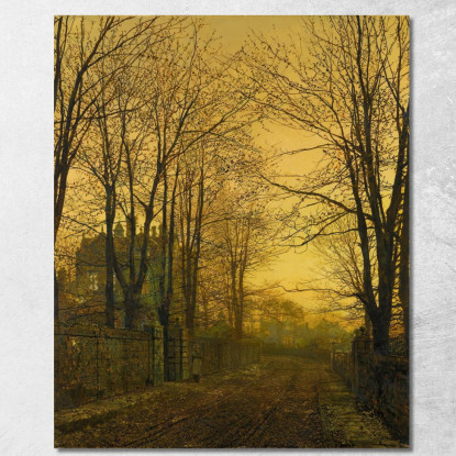 Dopo Il Bagliore Di Ottobre John Atkinson Grimshaw jag50 quadro stampato su tela