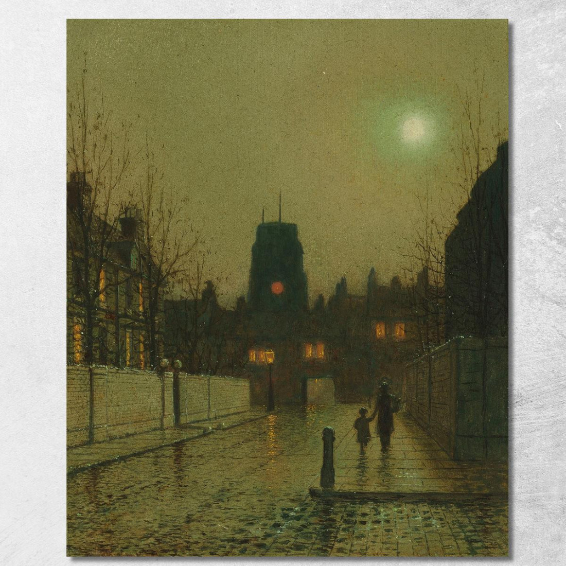 Vecchia Chelsea John Atkinson Grimshaw jag51 quadro stampato su tela Vecchia Chelsea John Atkinson Grimshaw jag51 quadro stampato su tela