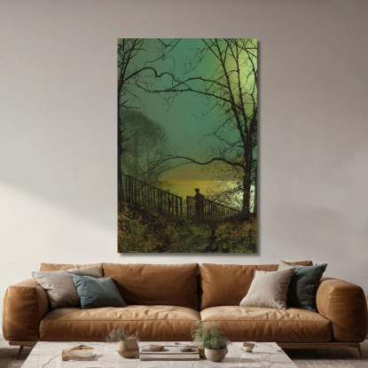 Lago Del Roundhay Park John Atkinson Grimshaw jag58 quadro stampato su tela