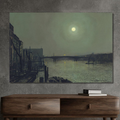 Ponte Di Southwark Da Blackfriars John Atkinson Grimshaw jag63 quadro stampato su tela