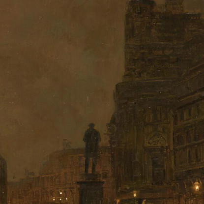 Piazza Sant'Anna E La Borsa Di Manchester John Atkinson Grimshaw jag64 quadro stampato su tela