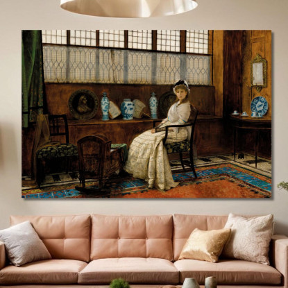 La Ninna Nanna John Atkinson Grimshaw jag69 quadro stampato su tela