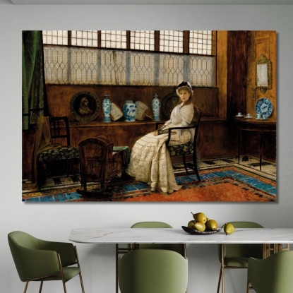 La Ninna Nanna John Atkinson Grimshaw jag69 quadro stampato su tela