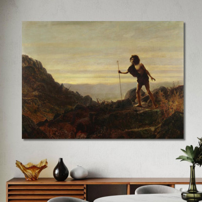 La Parabola Della Pecora Smarrita John Atkinson Grimshaw jag71 quadro stampato su tela
