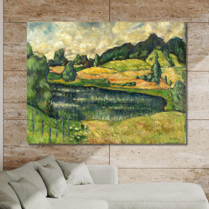 Paesaggio Estone Konrad Mägi kmg6 quadro stampato su tela