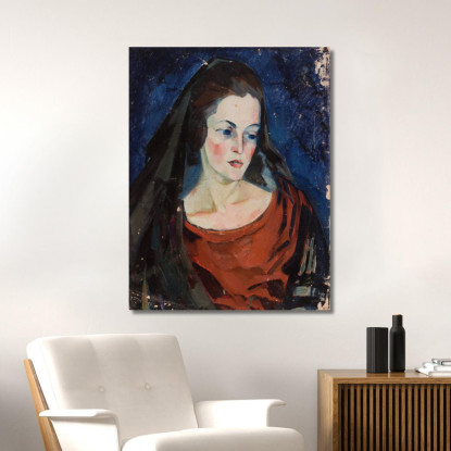 Ritratto Di Donna Konrad Mägi kmg18 quadro stampato su tela