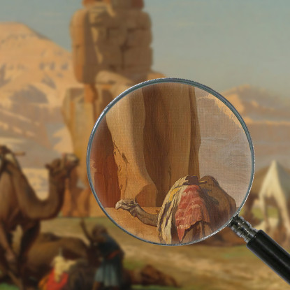 Il Colosso Di Memnone Jean-Léon Gérôme jlg131 quadro stampato su tela