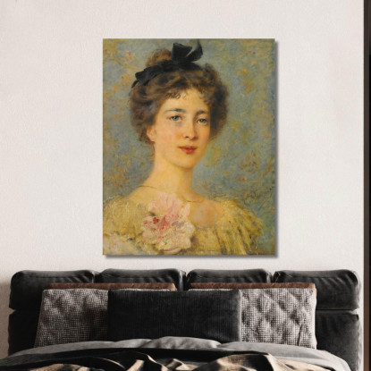 Ritratto Di Una Signora Elegante Konstantin Egorovich Makovsky kem13 quadro stampato su tela