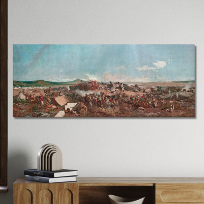 La Battaglia Di Tetuán Mariano Fortuny Marsal mfm34 quadro stampato su tela