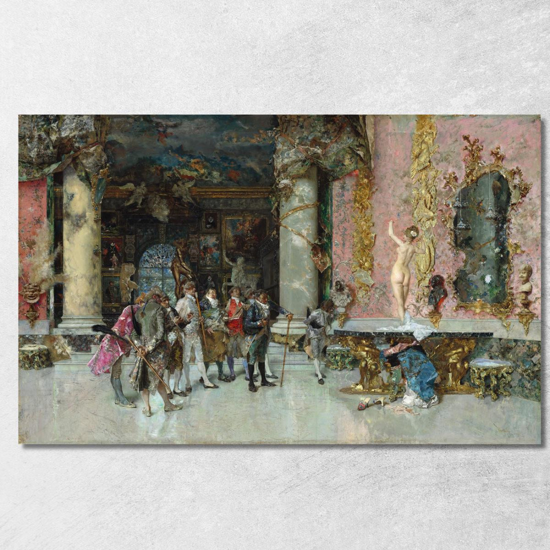 La Scelta Di Una Modella Mariano Fortuny Marsal mfm36 quadro stampato su tela La Scelta Di Una Modella Mariano Fortuny Marsal mfm36 quadro stampato su tela