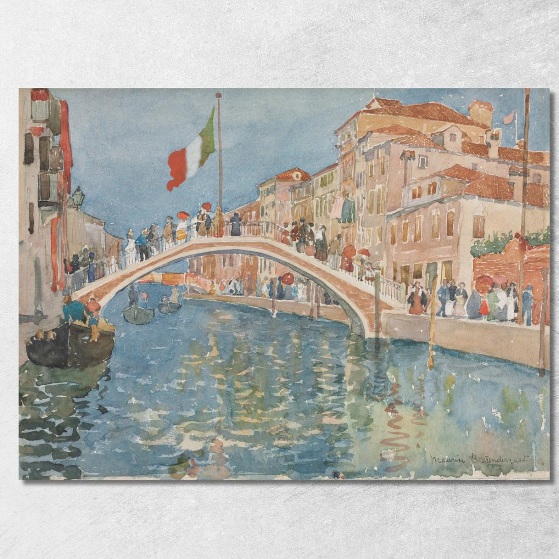 Un Ponte A Venezia Maurice Prendergast mpr1 quadro stampato su tela Un Ponte A Venezia Maurice Prendergast mpr1 quadro stampato su tela