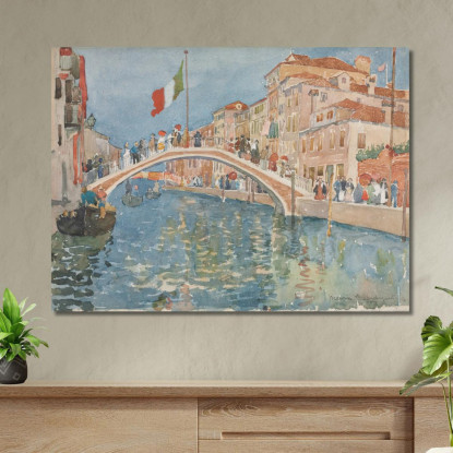 Un Ponte A Venezia Maurice Prendergast mpr1 quadro stampato su tela