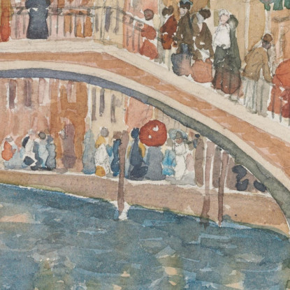 Un Ponte A Venezia Maurice Prendergast mpr1 quadro stampato su tela