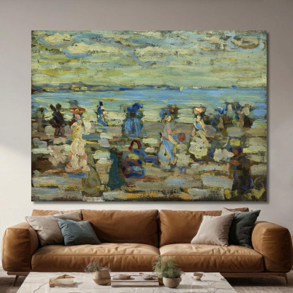 Scena Di Spiaggia Maurice Prendergast mpr7 quadro stampato su tela