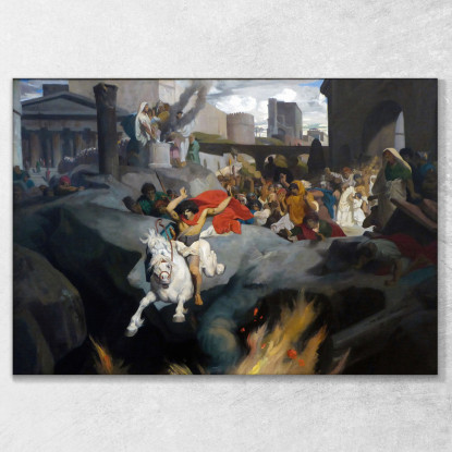 Il Salto Di Marco Curzio Jean-Léon Gérôme jlg142 quadro stampato su tela