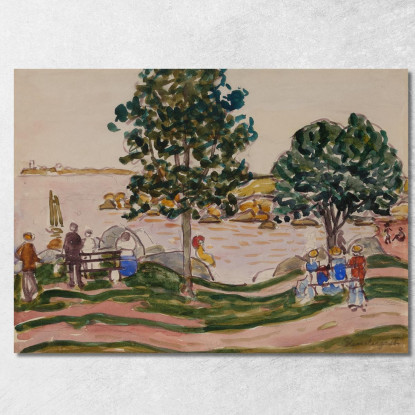 Strada Curva New England Maurice Prendergast mpr13 quadro stampato su tela