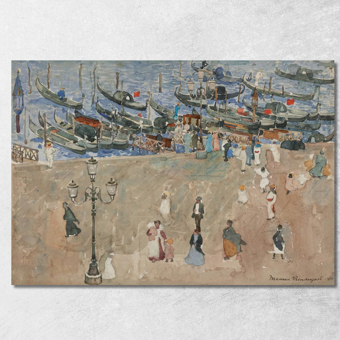 Giornata Grigia A Venezia Maurice Prendergast mpr19 quadro stampato su tela Giornata Grigia A Venezia Maurice Prendergast mpr19 quadro stampato su tela