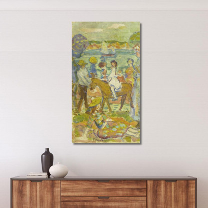 Gruppo Di Figure Con Asino Maurice Prendergast mpr20 quadro stampato su tela