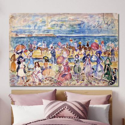 Vacanza Nel New England Maurice Prendergast mpr21 quadro stampato su tela