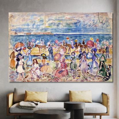 Vacanza Nel New England Maurice Prendergast mpr21 quadro stampato su tela