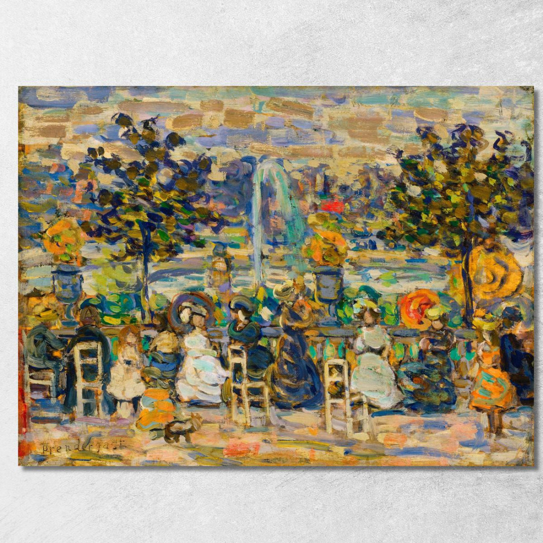 Nei Giardini Del Lussemburgo Maurice Prendergast mpr22 quadro stampato su tela Nei Giardini Del Lussemburgo Maurice Prendergast mpr22 quadro stampato su tela