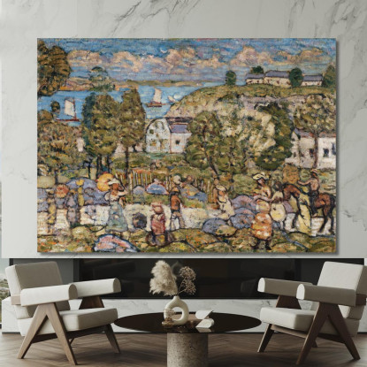 Paesaggio Vicino A Nahant Maurice Prendergast mpr26 quadro stampato su tela