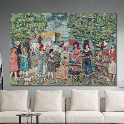 Paesaggio Con Figure Maurice Prendergast mpr28 quadro stampato su tela