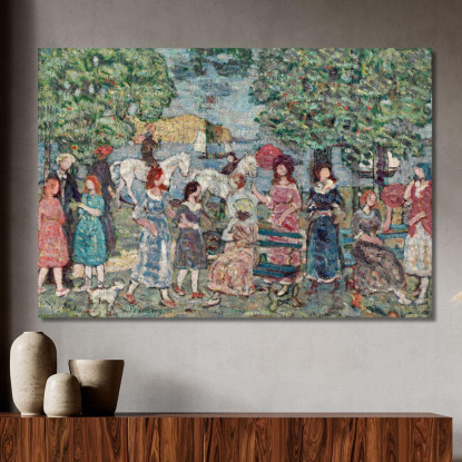 Paesaggio Con Figure Maurice Prendergast mpr28 quadro stampato su tela