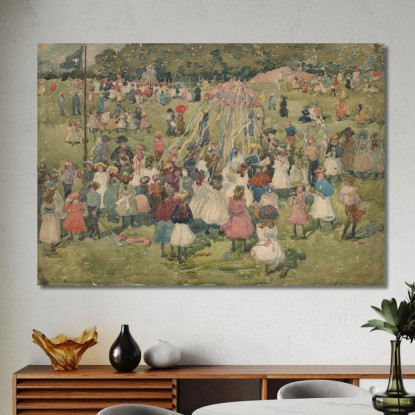 Festa Dei Lavoratori Central Park Maurice Prendergast mpr31 quadro stampato su tela
